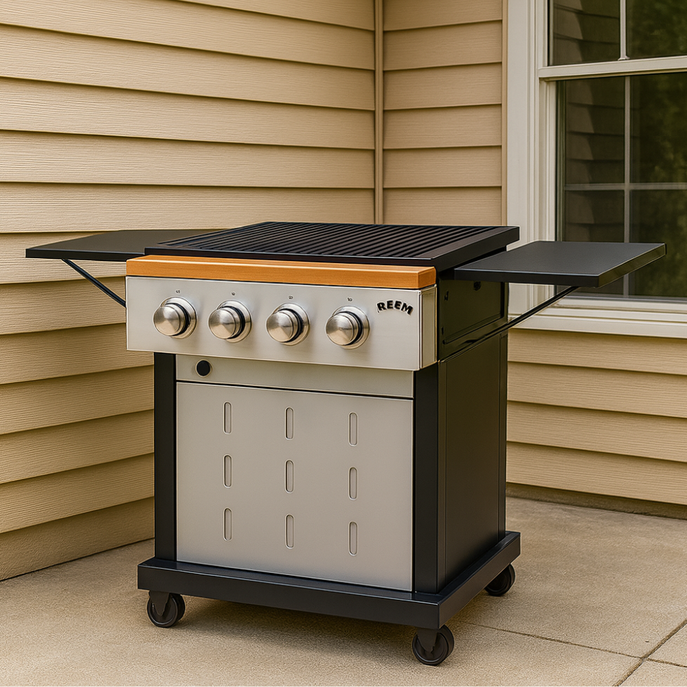 Reem Gas Barbeque Grill 4-Burner - ER8804F1 12kW Outdoor BBQ