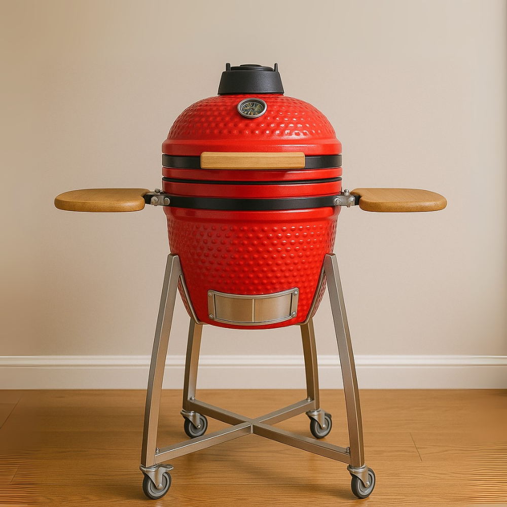 Reem Kamado Grill 16-Inch - AU16 Ceramic Charcoal BBQ Red